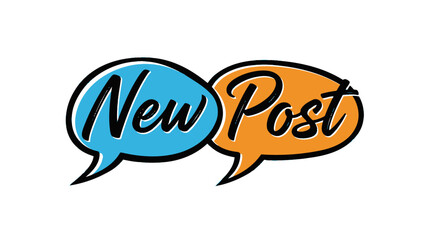 A graphic, white-background image features two linked, speech bubble shapes with text