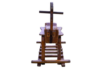 Vintage wooden rocking horse toy
