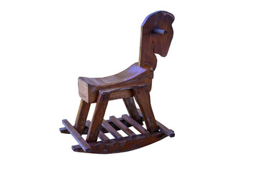 Vintage wooden rocking horse toy