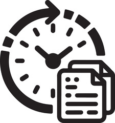 file sharing icon with arrows, document exchange symbol