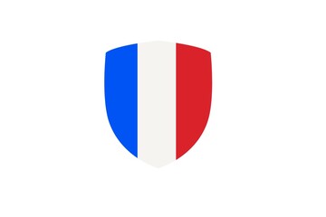 france flag shield button 