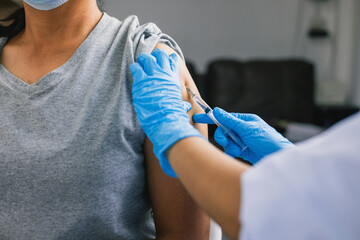 woman is getting  shot