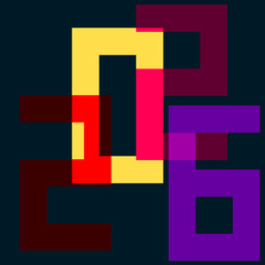 2026 Happy New Year design vector illustration. Geometric logo design template