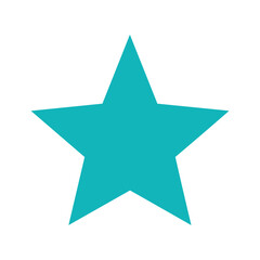Obraz premium Teal Star Vector Illustration