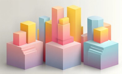 Obraz premium A modern template banner with a rainbow gradient background and LBGT pride symbol