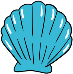 seashell isolated on white