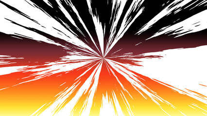 集中線, 漫画, 黄色, 光, 効果線, レーヨン, イラスト, サマータイム