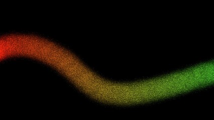 Noisy grainy gradient color flow wave shaped backdrop design. Abstract glowing dust grain noise flow neon gradient multicolour background on dark.