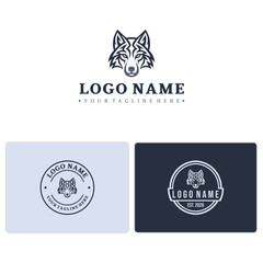 Vector Wolf Mascot Logo with Badge for Military, eSports, Outdoor Gear Brands © Ahmad