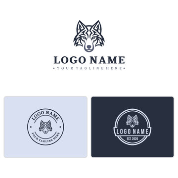 Vector Wolf Mascot Logo with Badge for Military, eSports, Outdoor Gear Brands