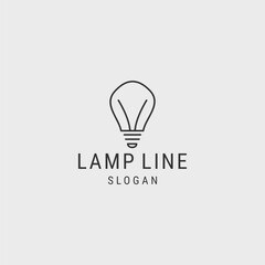 Lamp logo template vector illustration design