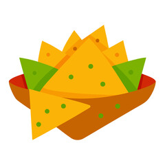 Nachos vector on white background
