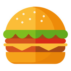 Burger vector on white background