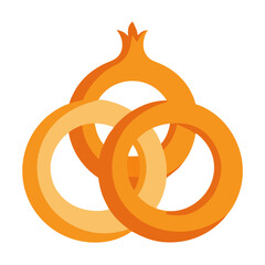 Onio Rings vector on white background