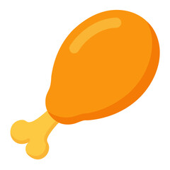 Chicken leg vector on white background
