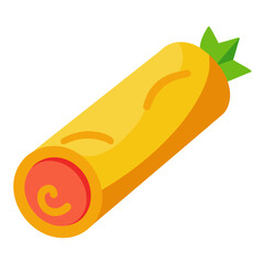 Sprig roll vector on white background