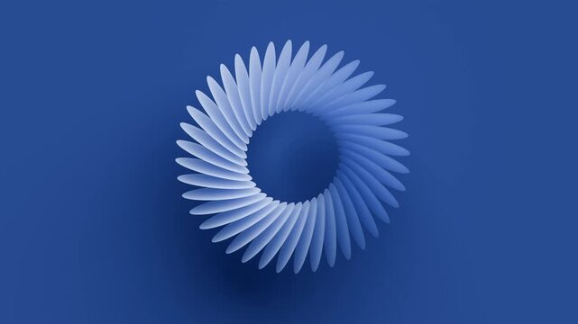 Dynamic flower spiral in deep blue for a rich abstract look