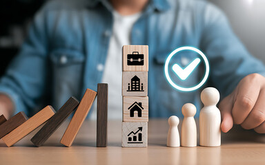 Planning family future with blocks