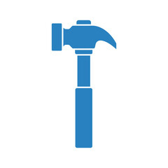 Blue Hammer Vector Icon