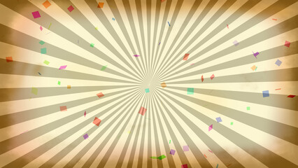 集中線, 漫画, 黄色, 光, 効果線, レーヨン, イラスト, サマータイム, 紙吹雪