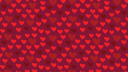 red heart seamless pattern background. wallpaper and paper wrapping decoration