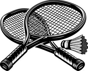 badminton bat and flower