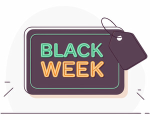 black weak sale sign vector