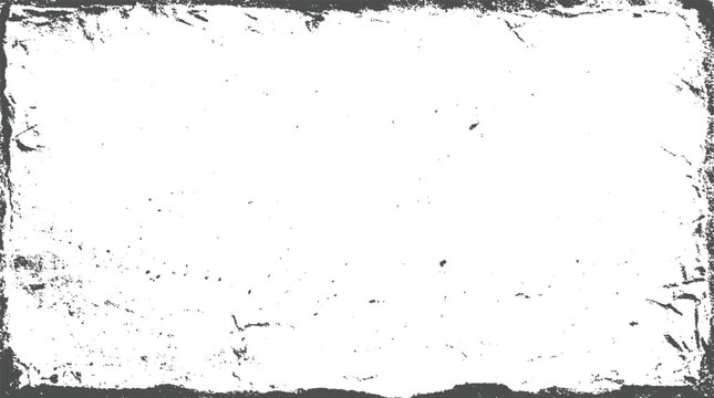 Single frame of a heavily textured grunge background with a dark, irregular, and distressed border and a fine scattering of grey speckles