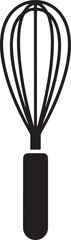 Black and White Whisk Illustration Kitchen Utensil Icon Design