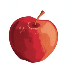 red apple isolated on white