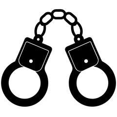 Isolated silhouette of law enforcement barriers