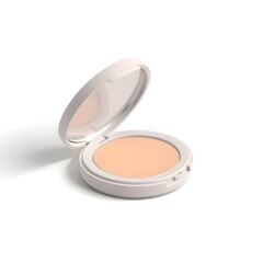 compact powder 3d rendering isolated on white background cartoon plastic style icon