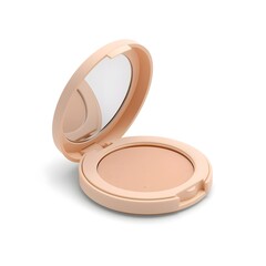 compact powder 3d rendering isolated on white background cartoon plastic style icon