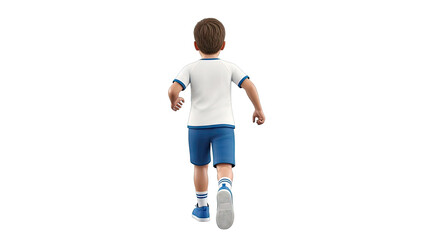 Boy in Sportswear Walking Away