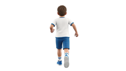 Boy in Sportswear Walking Away