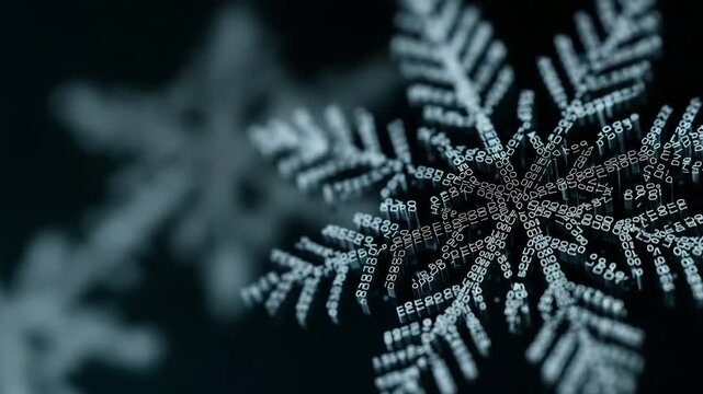Binary code-backed digital snowflake for seasonal technologies