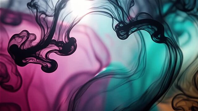 Abstract swirling colors with vibrant hues of blue, orange, and pink swirling in a fluid motion, creating an artistic visual effect