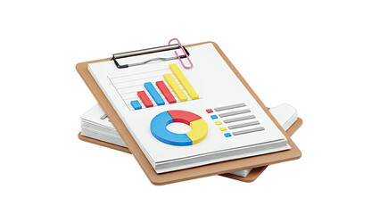 Clipboard with Charts and Graphs