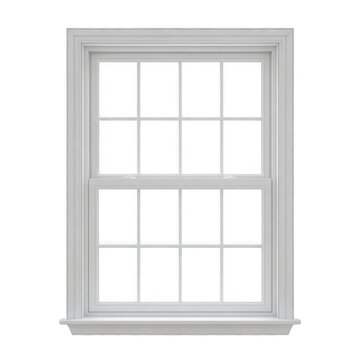 Double hung window illustration isolated on transparent background