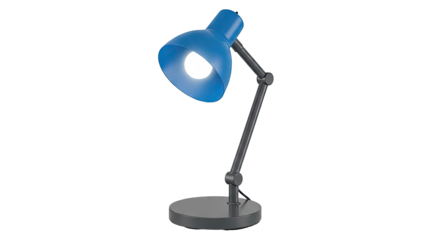 Blue Desk Lamp with Adjustable Arm