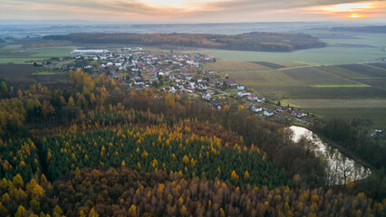 Czech landscape in autumn colors