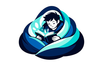 Reading Cocoon. Reading Cocoon. A blanket forming a soft cocoon around a reader and their book. Total escape