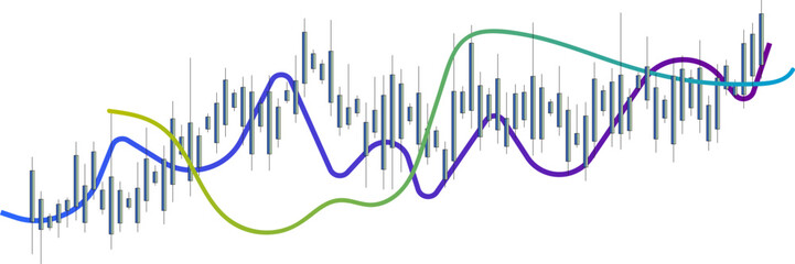 analytics graph and financial chart on a monitor investment trading graph
