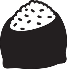 Delicious Onigiri Rice Ball Illustration Japanese Cuisine