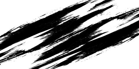 Vector black and white with grunge style, Abstract black and white brush strokes on a canvas with Black ink texture.
