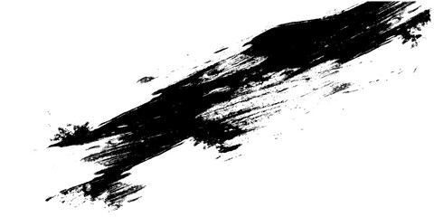 Vector black and white with grunge style, Abstract black and white brush strokes on a canvas with Black ink texture.