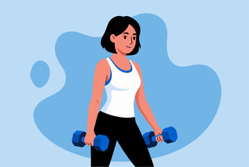 Strength Training Cartoon