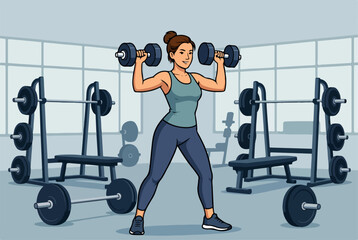 Woman Lifting Weights