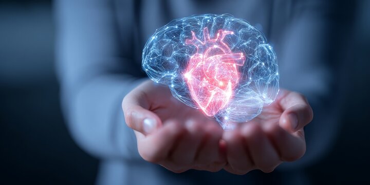 Emotional Intelligence Concept Brain And Heart Connection