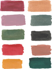 Hand-Painted Watercolor Brush Strokes Collection